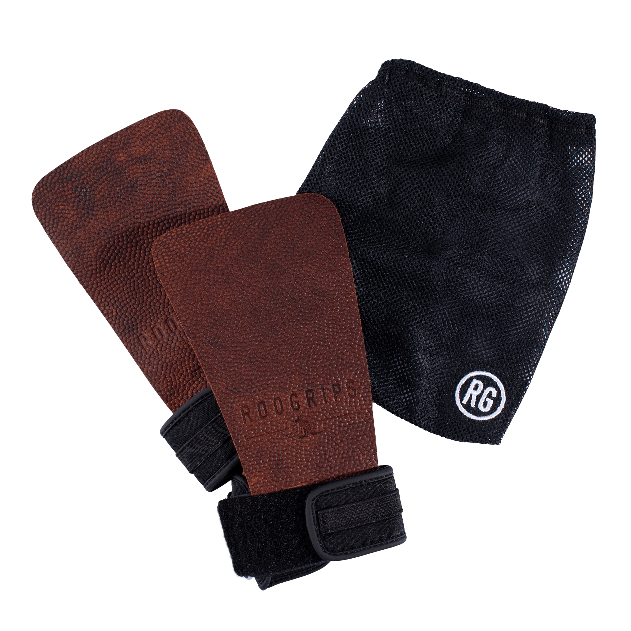 RooGrips Fingerless Pebble Crossfit Grips With Bag
