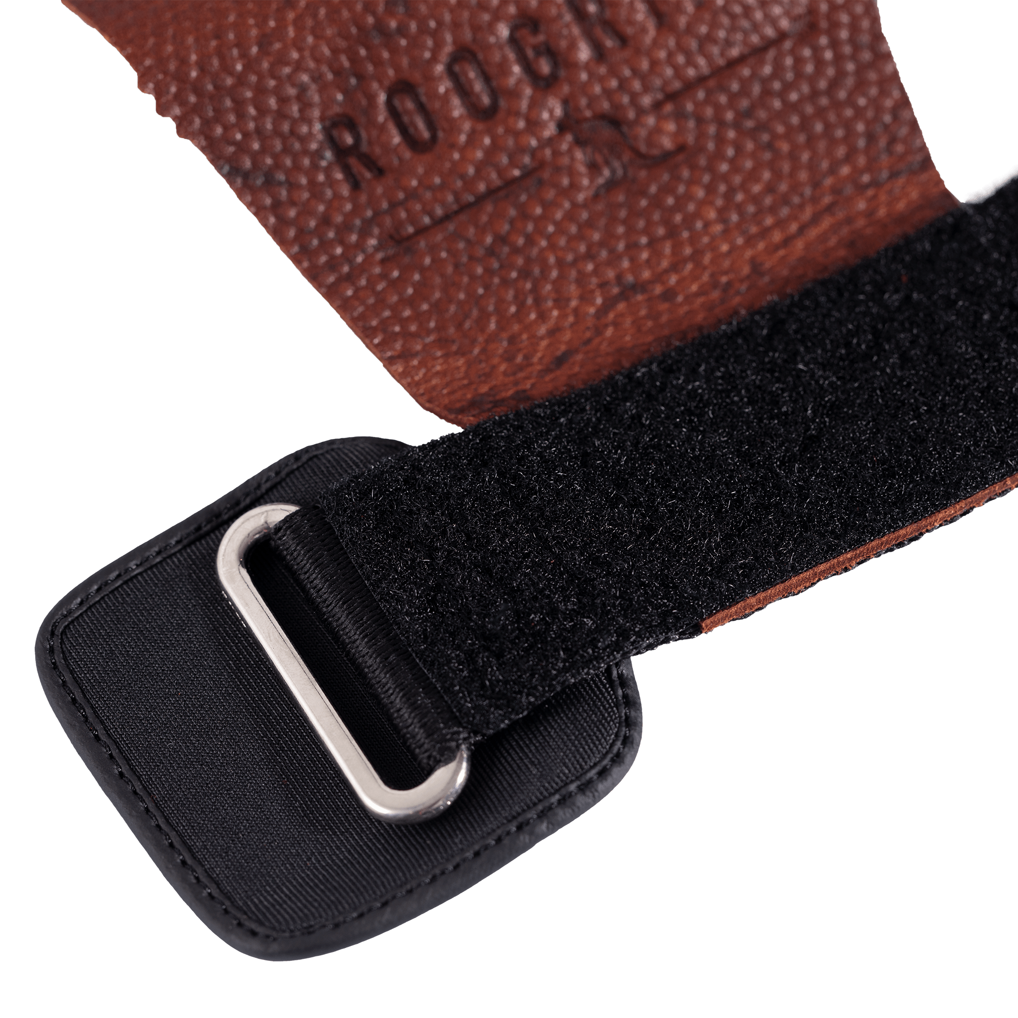 RooGrips Fingerless Pebble Crossfit Grips Close Up Of Strap Velcro