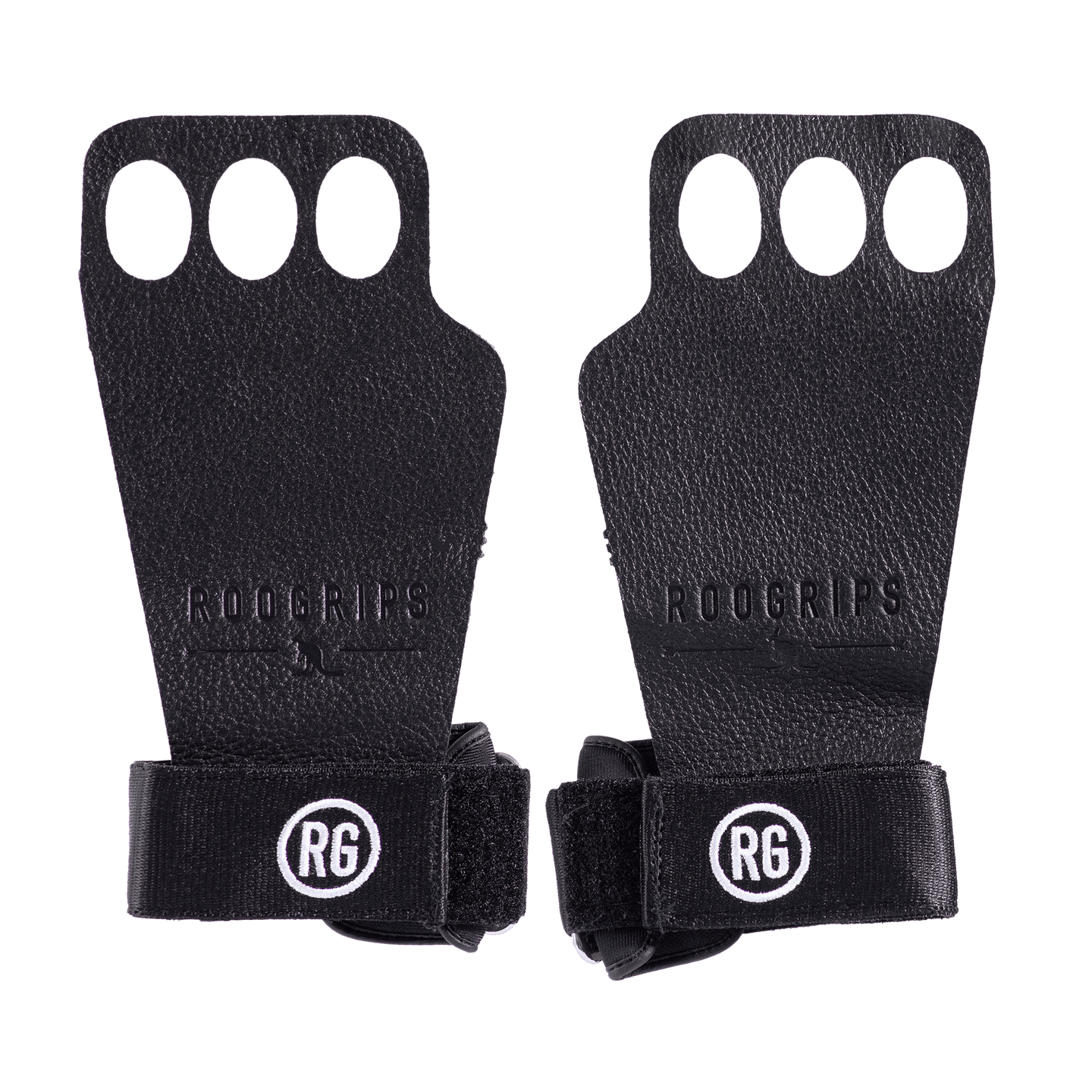 RooGrips Three Finger Black Crossfit Grips Main View