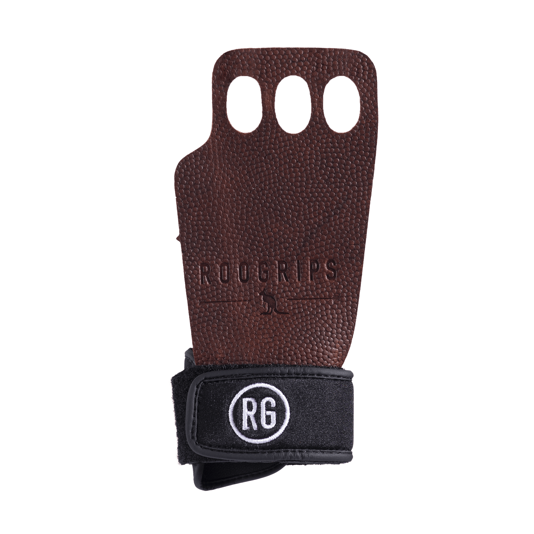 RooGrips Three Finger Pebble Crossfit Grips Front View