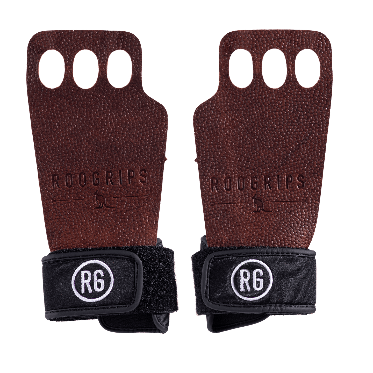 RooGrips Three Finger Pebble Crossfit Grips Main View