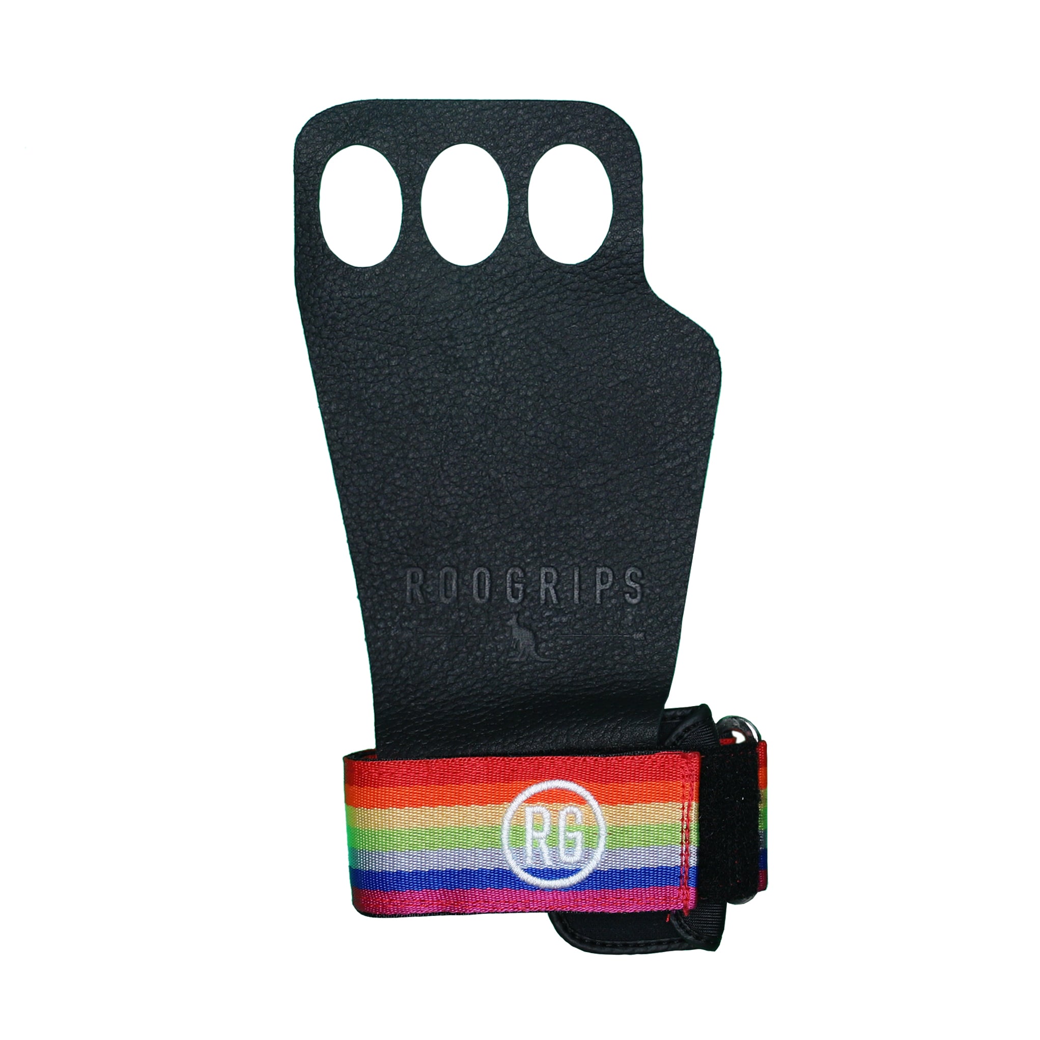 3 Finger Protective Leather Hand Grips Rainbow