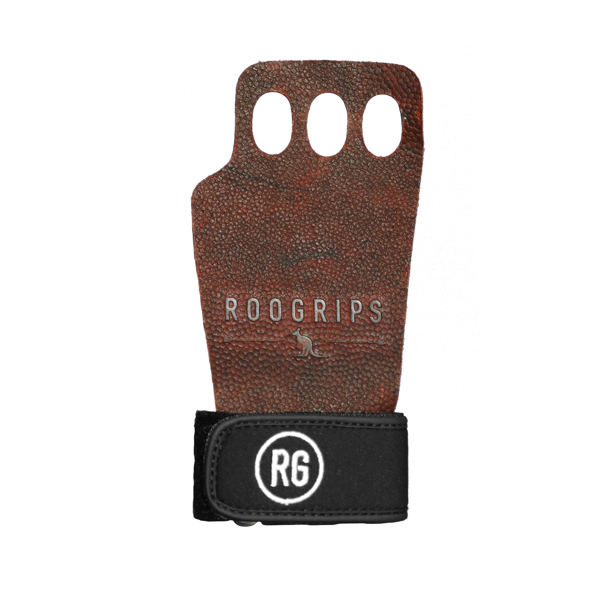 3 Finger Protective Leather Hand Grips Pebble Grain