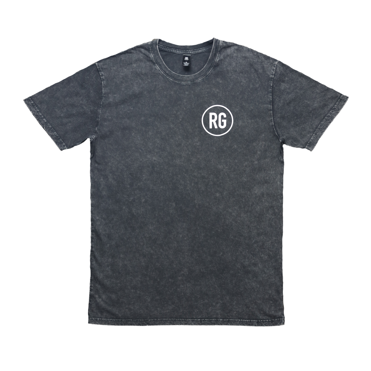 RooGrips Black Stone Wash T-Shirt Front View