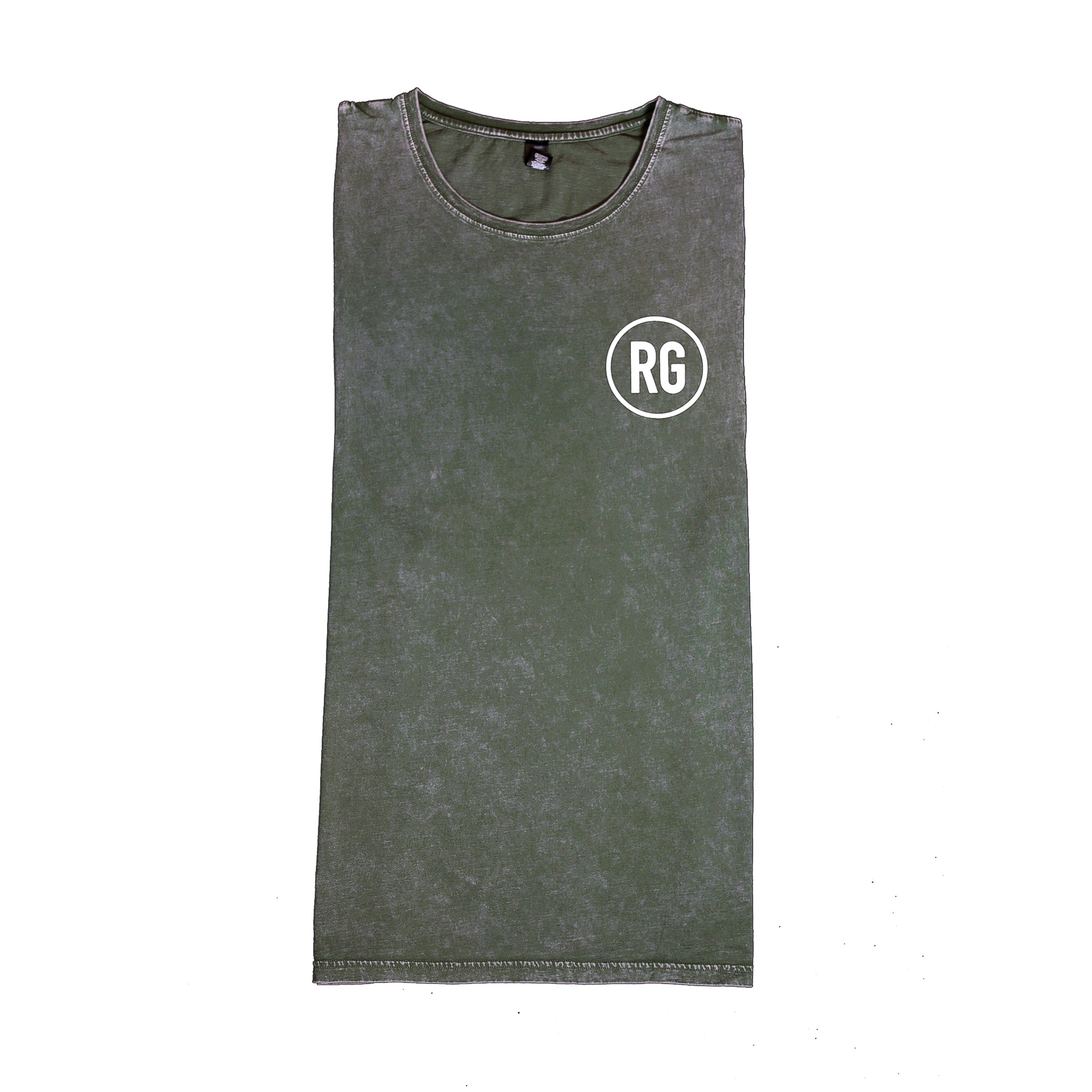 RooGrips Green Moss Sleeveless Tank Top Front View