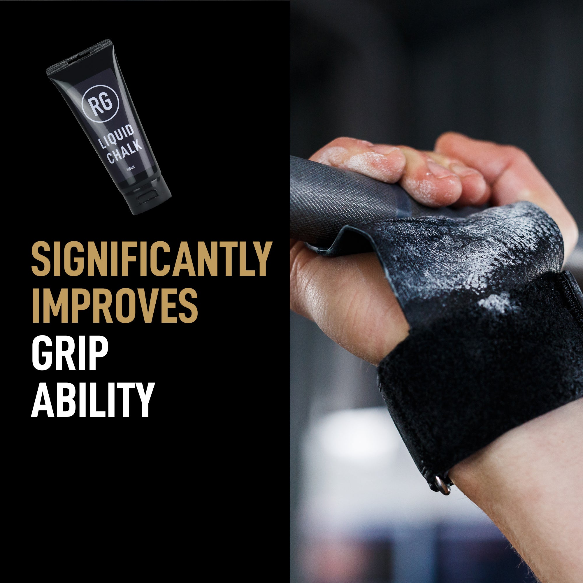 RooGrips Liquid Chalk Demonstrating Barbell Grip Ability