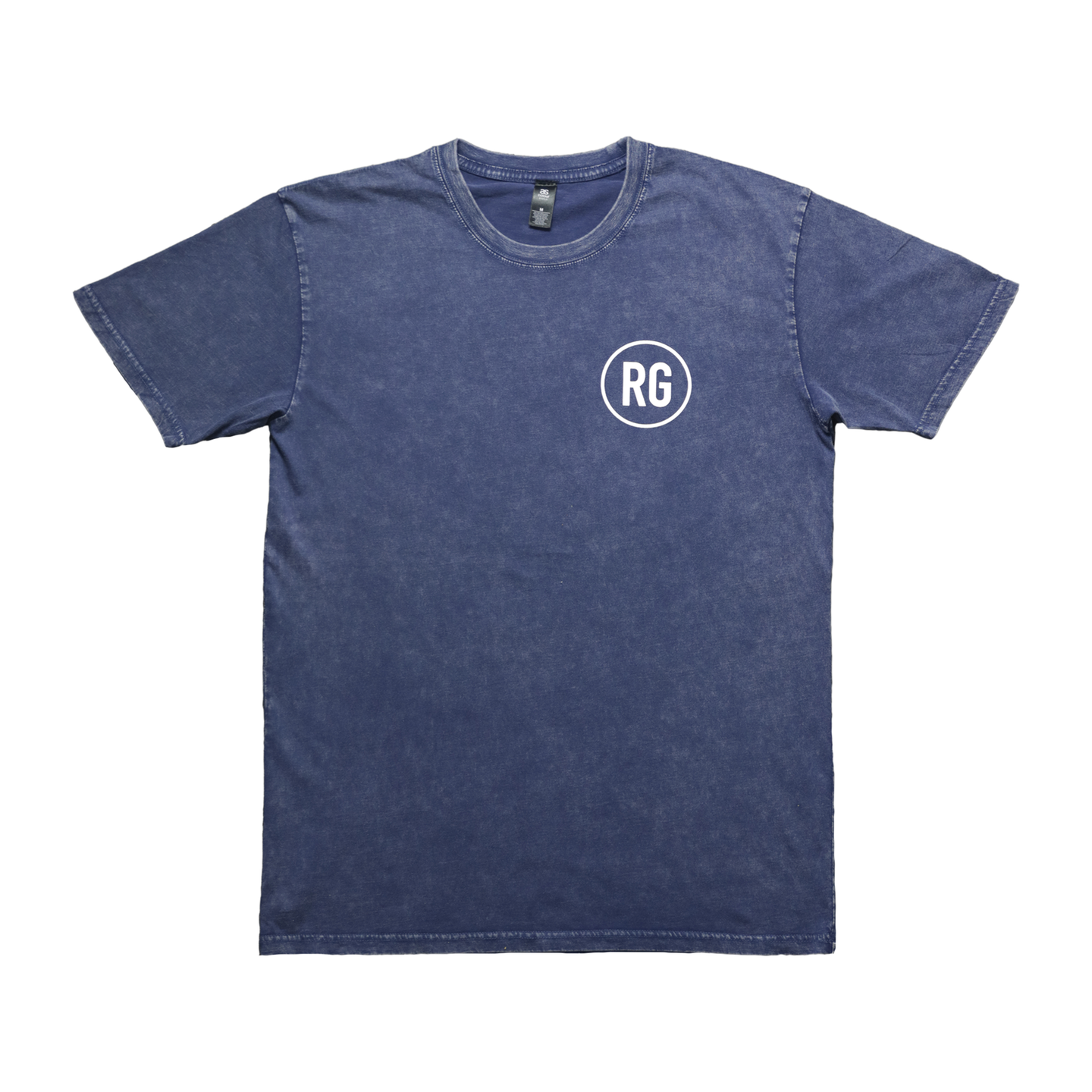 RooGrips Navy Stone Wash T-Shirt Front View