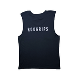 RooGrips Plain Black Tank Top Back View