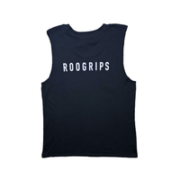 RooGrips Plain Black Tank Top Back View