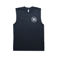 RooGrips Plain Black Tank Top Front View